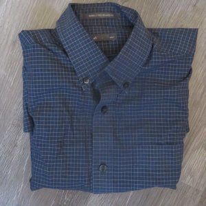 nwot Eddie Bauer Men's Check Shirt Blue/White Small (K397)